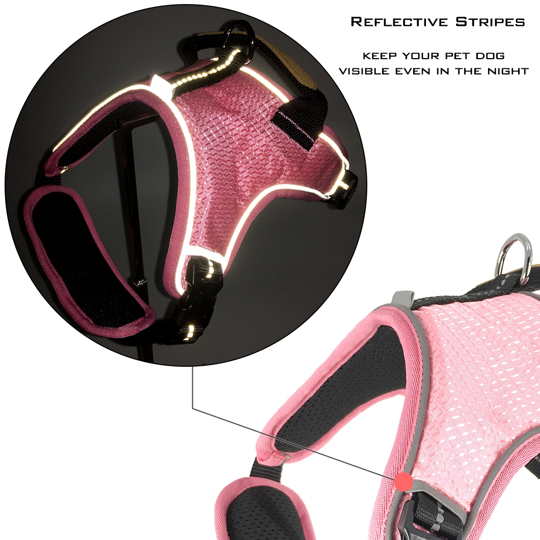 No Pull Adjustable Reflective Lightweight Travelling Wholesale Dog Harness Pet Accessories