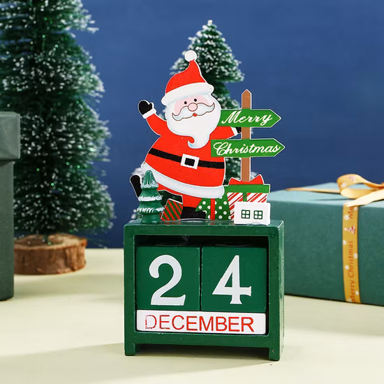 Nuevo Cuenta atrás para la Navidad, calendario de decoración de escritorio, pequeños regalos