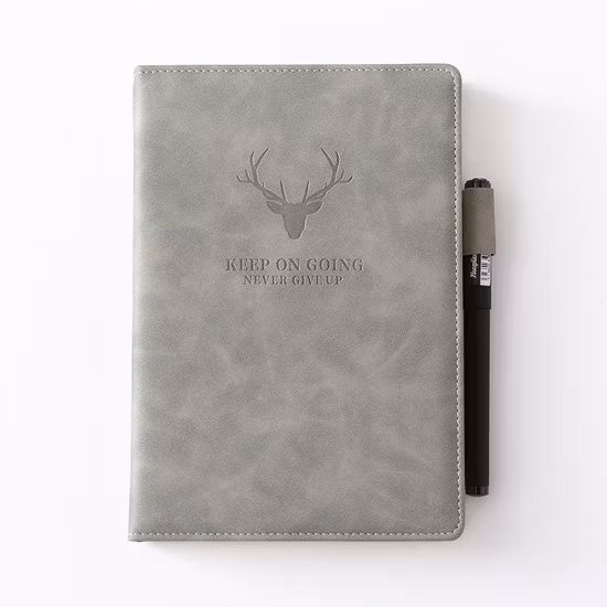Diario de cuero PU con logotipo personalizado de tapa dura y cuaderno A5 2021
