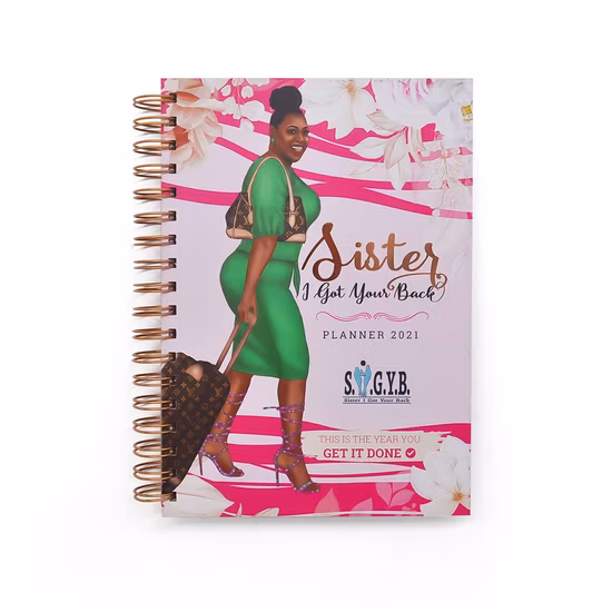 Esquina de Metal dorado, hoja adhesiva de lámina dorada, cuaderno en espiral, Agenda de tapa dura personalizada, diario, impresión, planificador de bodas 2023
